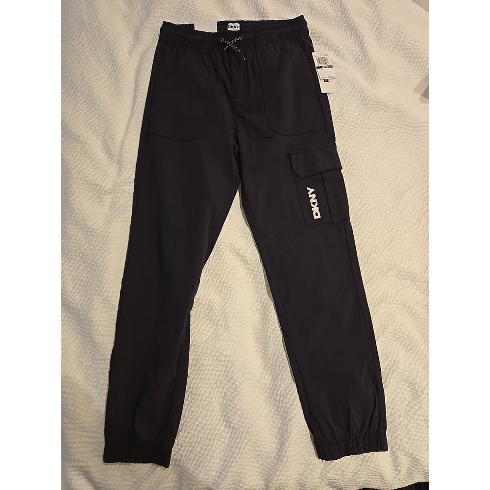 DKNY BOYS STRETCH‎ TECH PULL ON CARGO PANTS SIZE M (10/12)